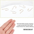 thumbnail image 3 of 24Pcs 0.6inch 1/20 14K Gold Filled Earring Hooks with Loop Dangle Earring Findings for DIY Earring Making GoldenDIY, 3 of 6