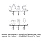 thumbnail image 5 of Yuarrent Ganchos para puerta de baño para el hogar, organizador de ropa, soporte decorativo para pared, estante de hierro para almacenamiento, Decoración del hogar, 5 of 6