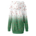 thumbnail image 4 of Chandail en Molleton de Noël pour Femmes, Veste de Mode à Capuche, Imprimé de Vacances, Chandail à Manches Longues, Chandail de Noël Mi-Long, Fermeture Chaude, Col Rond, Cardigan, 4 of 5