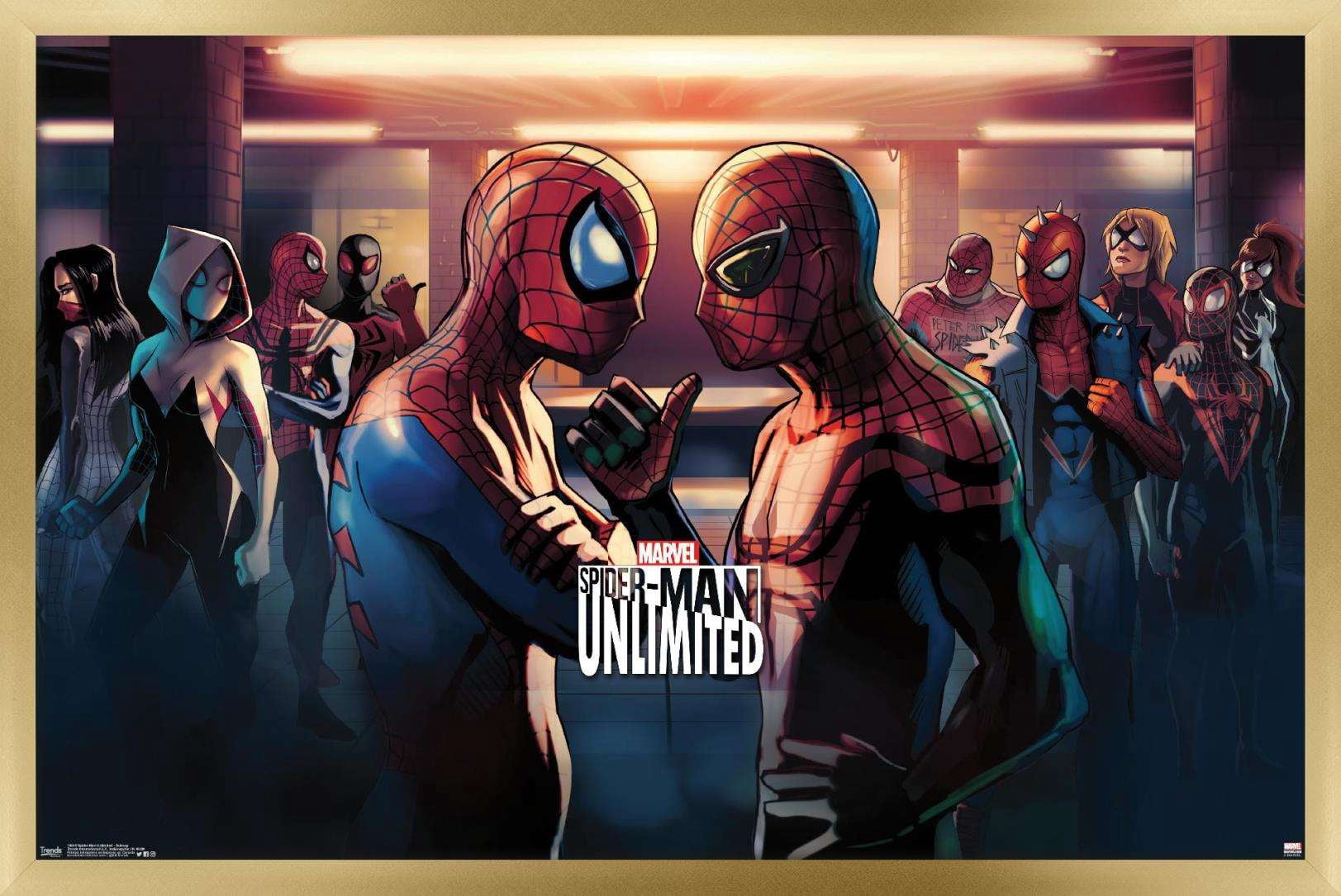Marvel Comics Video Game - Spider-Man: Unlimited - Subway Wall Poster,  14.725" x 22.375", Framed - Walmart.com