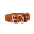 thumbnail image 6 of Work Belts for Women Silver Buckle Fashion Waist Belt Leather Belts with Gold Buckle for Women Silver Buckle Skinny Belts for Women Silver Buckle Thin Belts for Women Silver Buckle,Red, 6 of 6