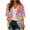T3-Light Blue, variant on successthop Womens Beach Cover Up Casual Open Front Knitwear Vacation 3/4 Sleeve Cardigan Floral Beach Clothes Black L