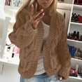 thumbnail image 2 of Lovzfmll Cardigan Sweaters for Women, Casual Sweater Outerwear Women Fall Clothes Chunky Cardigan Ribbed Early Fall Fashion, 2 of 6