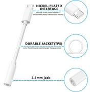 [Apple MFi Certified] 3 Pack Headphone Adapter for iPhone 15,USB Type C to 3.5mm Female Headphone Jack Adapter Aux Audio Dongle Compatible with iPhone 15/15 Plus/15 Pro/15 Pro Max,Galaxy S23 S22 Ultra