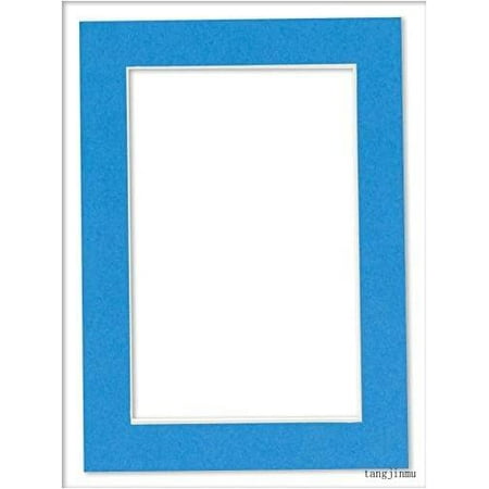

8X10 Mat Bevel Cut For 5X8 Photos - Acid Free Bay Blue ecut Matboard Baing Board And S Seal Photo Mat Bag - For tures Photos Framing - 4-Ply in