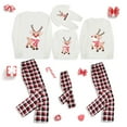 Christmas Pajamas for Family 2024 Xmas Long Sleeve Buffalo Plaid Tops