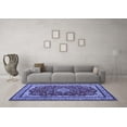 thumbnail image 3 of Ahgly Company Indoor Rectangle Medallion Blue Traditional Area Rugs, 7' x 9', 3 of 4