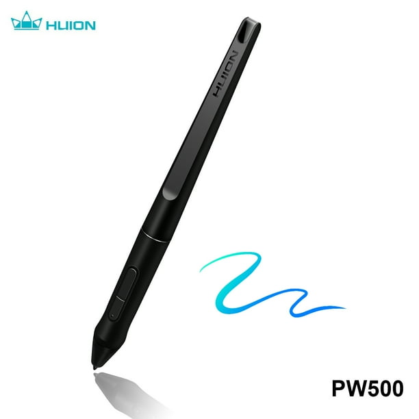 huion pw500 battery free stylus 8192 levels pressure with 4pcs pen nibs pen clip for huion gt 221 graphics tablet