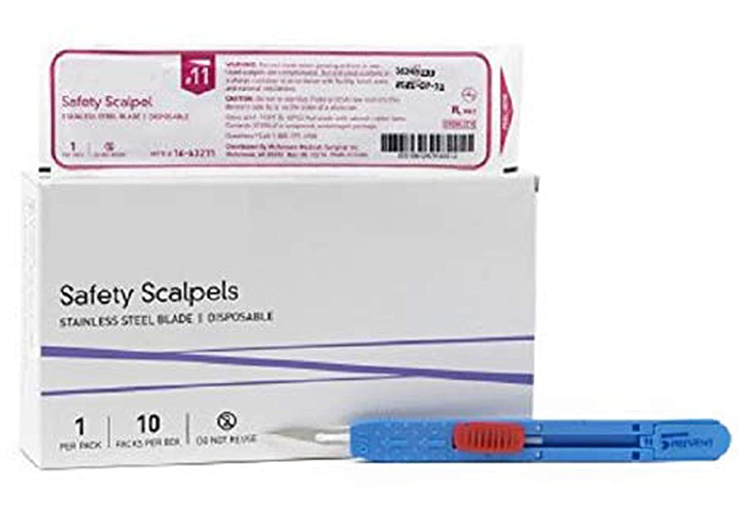 Case of 200 Disposable Stainless Steel Scalpel Size 11. Sterile General Purpose Safety Scalpel