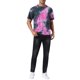 thumbnail image 2 of Camisetas de hombre Lars Amadeus de manga corta, camiseta de verano con estampado de teñido anudado, camisetas impresas de hip hop M rosa oscuro, 2 of 6