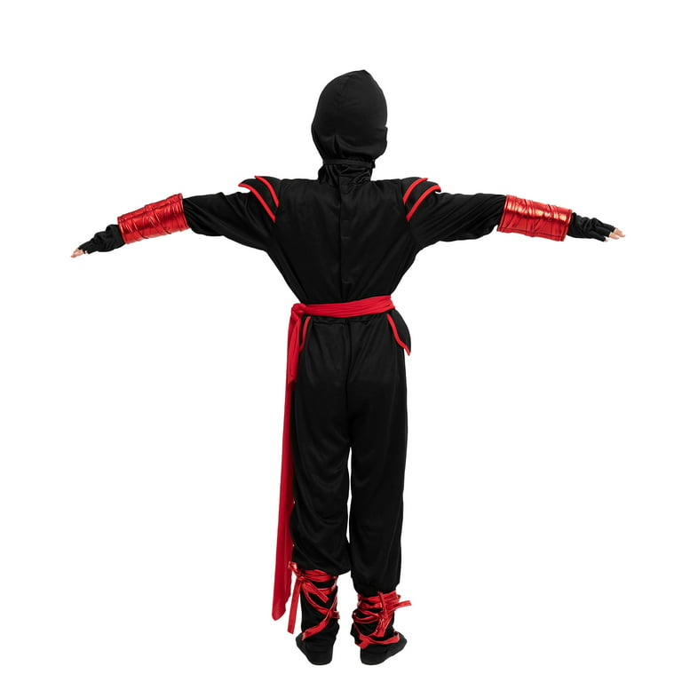 Spooktacular Creations Red Ninja Costume for Kids Halloween Dress Up Party,  L 