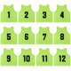 thumbnail image 1 of Re-Huo Paquete De 12 Chalecos De Entrenamiento Numerados (1-12)/Pinnies Deportivos/Baberos De Entrenamiento Para Baloncesto, Fútbol, ​​Voleibol Y Béisbol (Verde Neón 1-12 L), 1 of 1