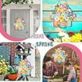 thumbnail image 5 of Fymlhomi Spring Door Decor Flower Welcome Door Sign Spring Door Hanger for Front Door Rustic Flower Wall Pediments for Spring Easter Party Outdoor Indoor Front Door Decor(Fresh), 5 of 6