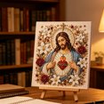 thumbnail image 4 of Stijggn Christmas Diamond Art Painting Kit Santa Claus Table Top Diamond Painting, Shaped Crystal Wooden Merry Christmas Diamond Art Desktop Ornament for New Year Xmas Office Home Decoration Gifts, 4 of 7