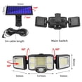 thumbnail image 4 of Luz solar de tres cabezas, luz de pared con inducción del cuerpo humano, luz de jardín para el hogar, iluminación de vallas a prueba de agua, luz de calle, 4 of 4