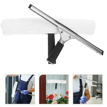 unbranded Handheld Window Squeegee 2 Multi Rubber Glass Cleaning Tools for Mirrors Windows and Bathroom Use