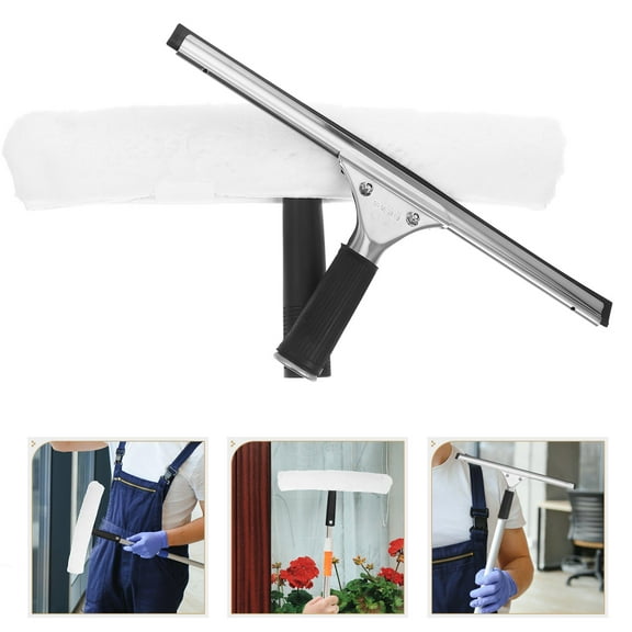 unbranded Handheld Window Squeegee 2 Multi Rubber Glass Cleaning Tools for Mirrors Windows and Bathroom Use