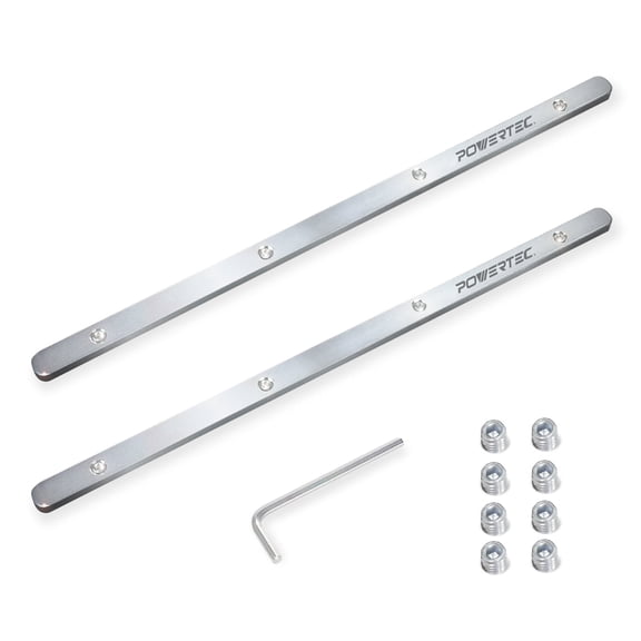 POWERTEC 2PK Guide Rail Connector Set for Festool, Makita, DeWalt, and Triton | Premium Series, 71358