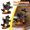 Multicolor-4, variant on Halloween Figurine Black Cat on Pumpkin Ornament, Cute Festival Decoration for Desktop Shelf Mantel Home Party