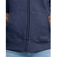 thumbnail image 6 of Hanes Women’s Fleece Full Zip Hoodie Sweatshirt Pockets EcoSmart Midweight Hooded, 6 of 8