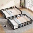 thumbnail image 3 of Jopath Full XL over Queen Bunk Bed,Heavy Duty Metal Bunk Beds for Adults and Kids,Floor Bed Frame with Ladder and Safety Guardrails, Easy Assemble,Black, 3 of 11