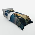 thumbnail image 3 of Ambesonne Fantasy Bedding Set 4 Pcs, Moon Halloween Queen, Queen, Blue Yellow, 3 of 3