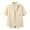 Khaki, variant on Bcfgryg Men's Spring/summer Solid Color Casual Lapel Large Size Beach Holiday Short Sleeved Shirt Dress Shirts For Men Black