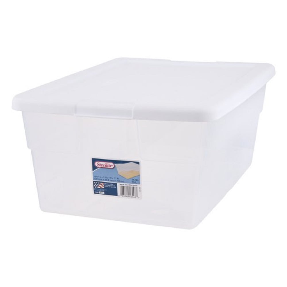 STERILITE 6-Quart Storage Bin Shoe Box - Clear (6)