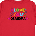 thumbnail image 4 of Inktastic I Love You Grandma with Flowers Girls Long Sleeve Toddler T-Shirt, 4 of 5