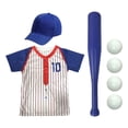 thumbnail image 3 of Disfraces de de béisbol para niños, accesorios para 4 pelotas de béisbol, fiesta temática de zombis para niños, 3 of 8