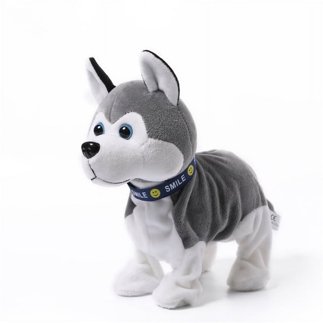 Variedad de juguetes de peluche para perros eléctricos con control por voz, lindos perros robot interactivos inteligentes para mascotas, husky
