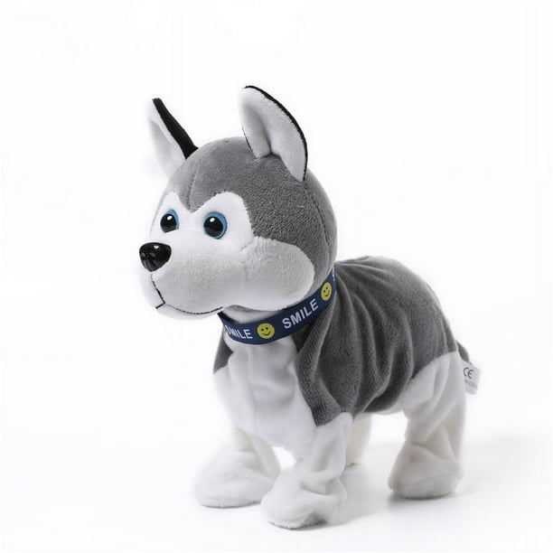 Variedad de juguetes de peluche para perros eléctricos con control por voz, lindos perros robot interactivos inteligentes para mascotas, husky