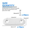 thumbnail image 3 of Uxcell Soporte Recto de 1.57'' Protector Plano con Tornillos de Acero Inoxidable Tono Plateado 10pcs, 3 of 7