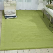 Nourison Westport Bordered Solid Lime 2'6" x 4' Area Rug, (3' x 5')