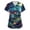BB03_Green, variant on IYYVV Halloween Mens Scrub Tops Plus Size Print Scrub Tops Short Sleeve V-Neck Nursing Shirt with Pockets Dark Purple S