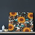 thumbnail image 3 of Zufioo Vintage Sunflowes Print Canvas Decorative Painting with Solid Wood Frame Art Decoration, Suitable for Home and Office Wall Decoration, 3 of 6