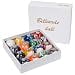 Empire USA Color Swirl Pool Table Ball Set, American Standard, 2.25 Inch Billiard Balls