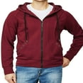 thumbnail image 1 of CNKOO Men Hoodie  Long Sleeve Hooded Solid Fall Zip-up Sweatshirt Jacket for Cual Daily, 1 of 4