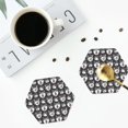 thumbnail image 5 of Fuzoiu Husky Print Leather Coasters Set,Drink Coasters Set of 6,for Tabletop Protection, Durable PVC Coasters,Home Décor and Housewarming Gift,Hexagon, 5 of 7