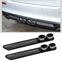 Deyuer 1Pair Universal Car Auto Styling Fake Decorative Vent Grid Exhaust Muffler Pipe,Black