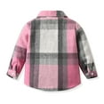 thumbnail image 4 of HUANBAI Toddler Boys Girls Shirt Coat Jacket Plaid Long Sleeve Kids Lapel Button Tops Outwear 7-8 Years, 4 of 4