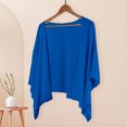 thumbnail image 5 of Otntypg 3/4 Sleeve Cardigan Tops for Women Lightweight Casual Soft Cotton and Linen Open Front Cardigan Outwear Shirts Fashion Fall Outfit Clothes 2025 Blue#01 XL, 5 of 5