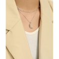 thumbnail image 3 of Long chain simplicity moon silver pendant,Gift box Xmas, 3 of 4