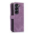 thumbnail image 2 of Allytech Wallet Case for Samsung Galaxy Z Fold5, Galaxy Z Fold5 Cover, Zipper Pocket Multiple Cards Holder Hand Wrist Strap Shockproof Phone Case for Galaxy Z Fod 5 - Purple, 2 of 9
