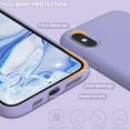 thumbnail image 3 of Case for iPhone X/iPhone Xs case Liquid Silicone Gel Rubber Phone Case,iPhone X/iPhone Xs 5.8 Inch Full Body Slim Soft Microfiber Lining Protective Case（Light Purple）, 3 of 12