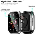 thumbnail image 2 of For Apple Watch Series 9/8/7 [45mm] Case, IC ICLOVER Full Cover Snap-On Cover with Built-in Clear Glass Screen Protector Anti-Scratch & Shockproof Hard PC Transparent Bumper iWatch Series 7/8/9 45mm, 2 of 7