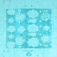 thumbnail image 1 of Ahgly Company Indoor Square Oriental Light Blue Traditional Area Rugs, 5' Square, 1 of 4