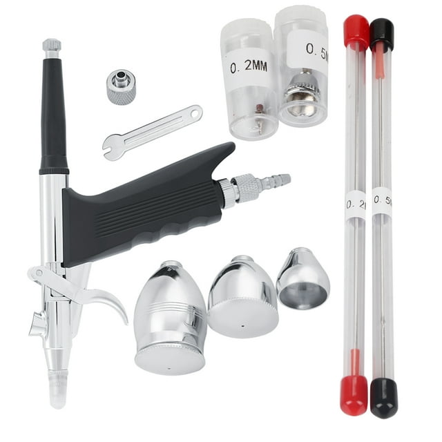 Kit de compresor de aerógrafo de doble acción, juego de pistola pulverizadora para pintar pasteles y manualidades, herramientas para arte
