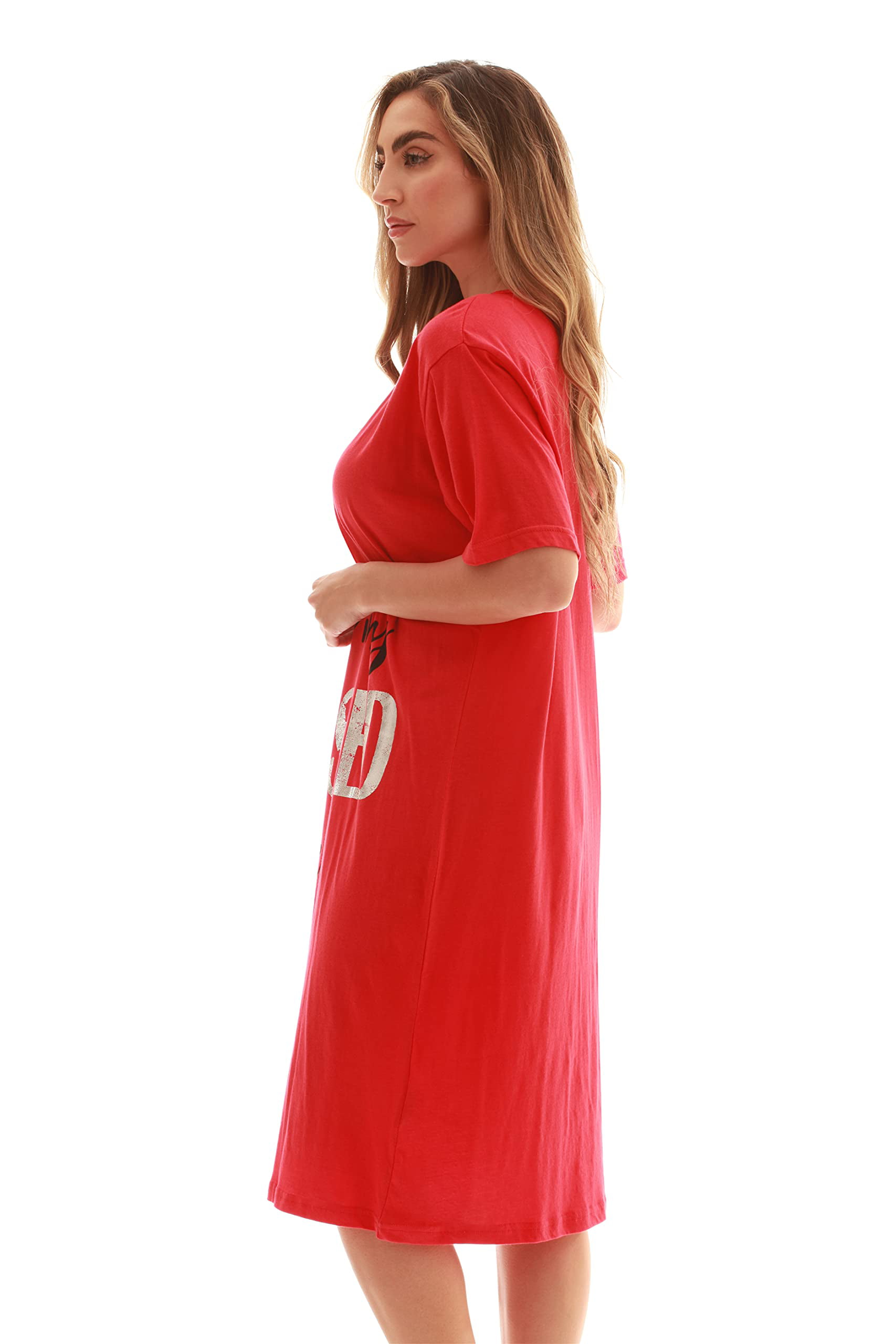HDE Women's Cotton Nightgowns Short Sleeve Sleep Dress Need More Sleep  4X-5X 