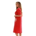 thumbnail image 2 of Just Love Short Sleeve Nightgown Sleep Dress for Women (Red - Living My Blessed Life, Medium), 2 of 3